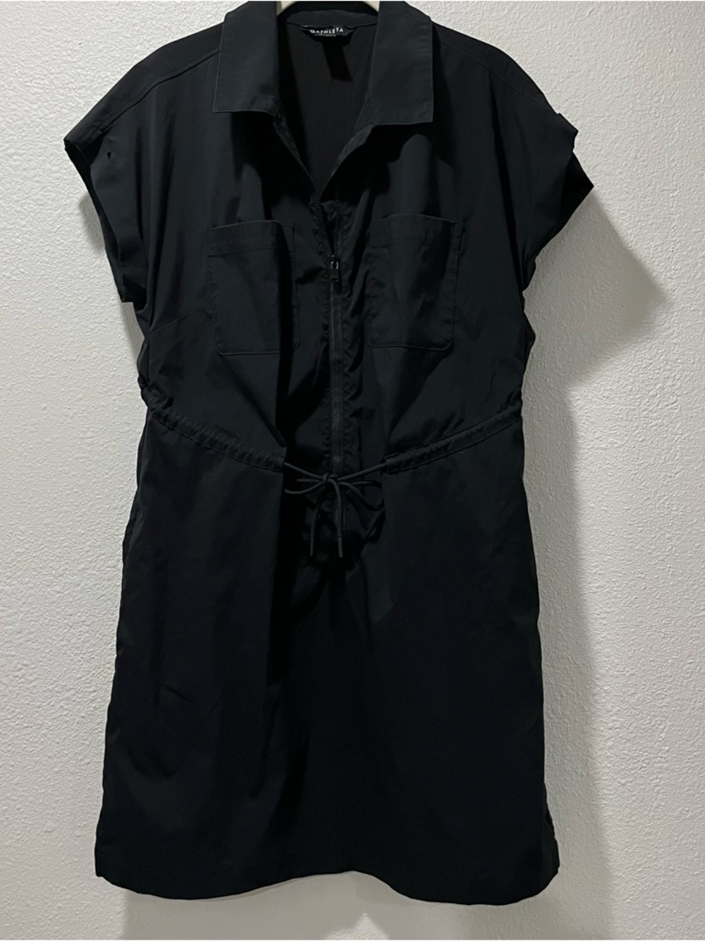 Athleta Black Women's dress with Crew Neck and vented back